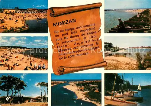 AK / Ansichtskarte Mimizan_Landes Panorama Kuestenort Badestrand Mimizan_Landes