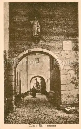 AK / Ansichtskarte Zons Rheintor Zons