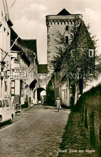 AK / Ansichtskarte Zons_Rhein Hotel Zum alten Kurfuersten 