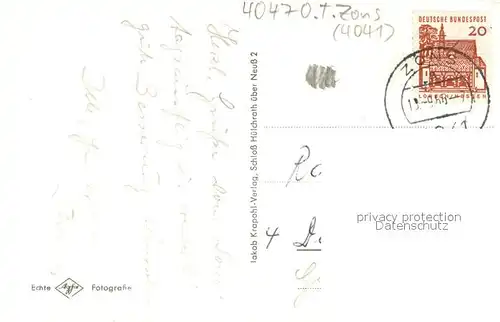 AK / Ansichtskarte Zons_Rhein Schloss Ruine Kirche Stadtmauer Turm Rheinanleger 