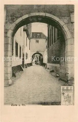 AK / Ansichtskarte Zons_Rhein Dorfmotiv 