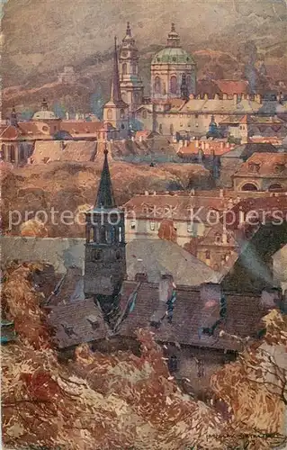 AK / Ansichtskarte Mala_Strana_Praha Petit Cote  Aquarell Mala_Strana_Praha