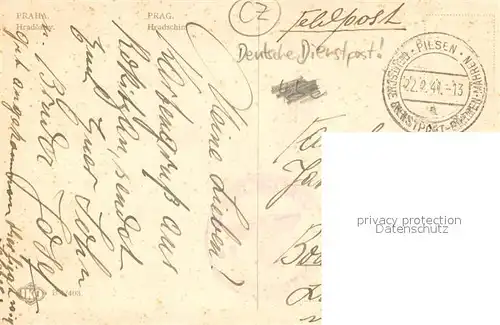 AK / Ansichtskarte Prag__Prahy_Prague Hradschin 