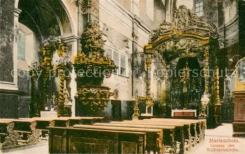AK / Ansichtskarte Mariaschein_Tschechien Inneres der Wallfahrtskirche Mariaschein Tschechien