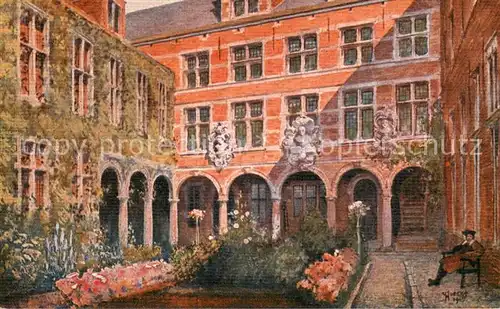 AK / Ansichtskarte Antwerpen_Anvers Binnenhof van het Plantijns museum Antwerpen Anvers