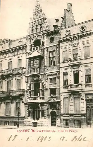 AK / Ansichtskarte Anvers_Antwerpen Maison Flamande Rue du Peage Anvers Antwerpen