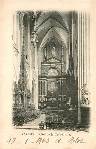 AK / Ansichtskarte Anvers_Antwerpen La Nef de la Cathedrale Anvers Antwerpen