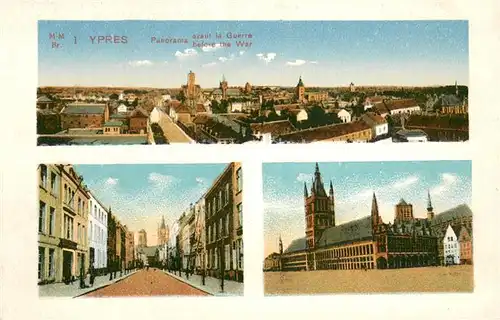 AK / Ansichtskarte Ypres_Ypern_Ieper Panorama avant la Guerre before the War 