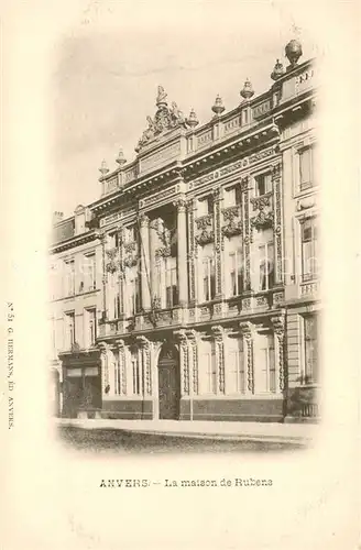 AK / Ansichtskarte Anvers_Antwerpen La maison de Rubens Anvers Antwerpen
