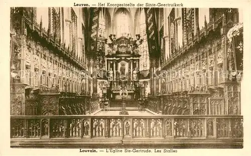 AK / Ansichtskarte Louvain_Flandre Eglise Ste Gertrude Les Stalles Louvain_Flandre
