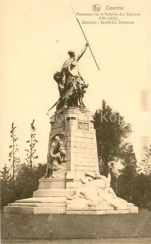 AK / Ansichtskarte Courtrai_Flandre Monument de la Bataille des Eperons d Or Courtrai_Flandre