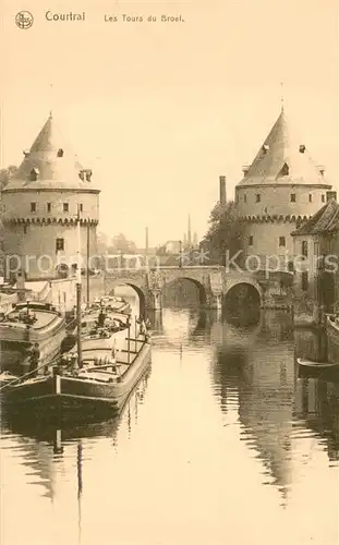 AK / Ansichtskarte Courtrai_Flandre Les Tours du Broel Courtrai_Flandre