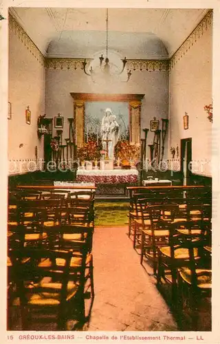 AK / Ansichtskarte Greoux les Bains Interieur de l eglise Greoux les Bains