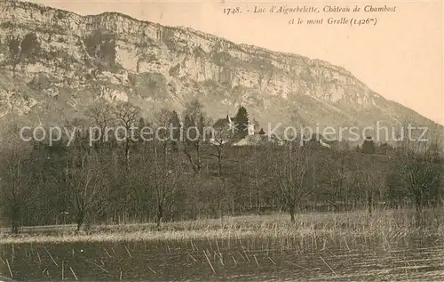 AK / Ansichtskarte Lac_d_Aiguebelette Chateau de Chambost et le Mont Grelle 