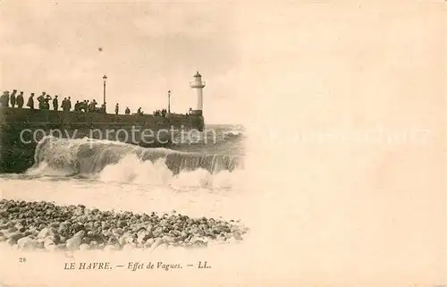 AK / Ansichtskarte Le_Havre Effet de vagues Phare Le_Havre