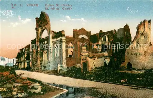 AK / Ansichtskarte Ypres_Ypern_Ieper Eglise St Nicolas 