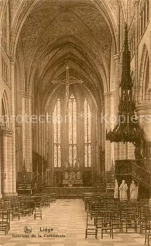 AK / Ansichtskarte Liege_Luettich Interieur de la Cathedrale Liege Luettich