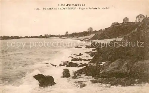 AK / Ansichtskarte Parame_St Malo Panorama Cote d Emeraude de Parame a Rotheneuf Plage et Rochers du Minihic 