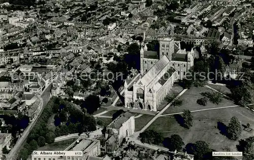 AK / Ansichtskarte St_Albans Abbey aerial view St_Albans