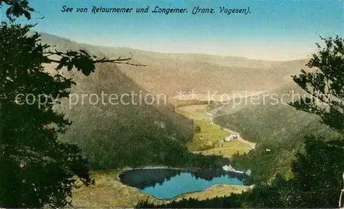 AK / Ansichtskarte Longemer_Lac_de_Vosges See von Retournemer und Longemer Vogesen 