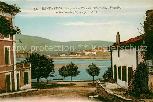 AK / Ansichtskarte Hendaye_64 Place du Debarcadere vue vers Fontarabie Espagne 
