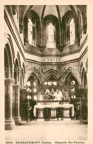 AK / Ansichtskarte Charquemont Interieur de la Chapelle Sainte Therese Charquemont