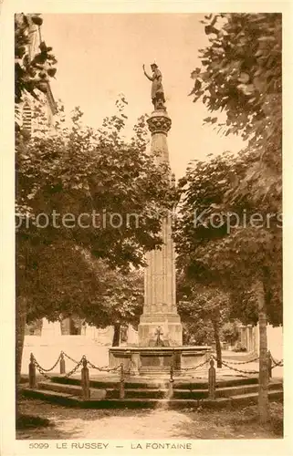 AK / Ansichtskarte Le_Russey Fontaine Statue Collection Le Jura Le_Russey