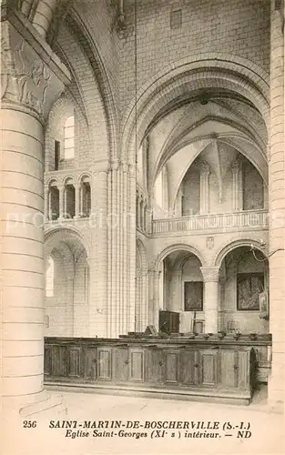 AK / Ansichtskarte Saint Martin de Boscherville Interieur de l Eglise Saint Georges XIe siecle Saint Martin de Boscherville