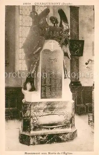 AK / Ansichtskarte Charquemont Monument aux Morts de l eglise Charquemont