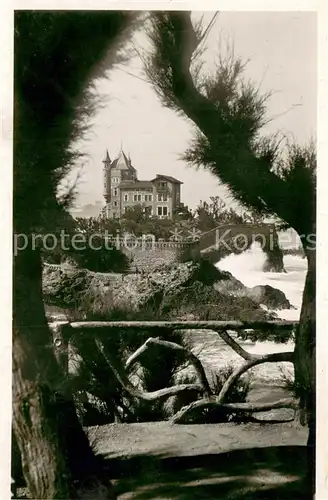 AK / Ansichtskarte Biarritz_Pyrenees_Atlantiques Villa Belza a travers le Tamaris Biarritz_Pyrenees