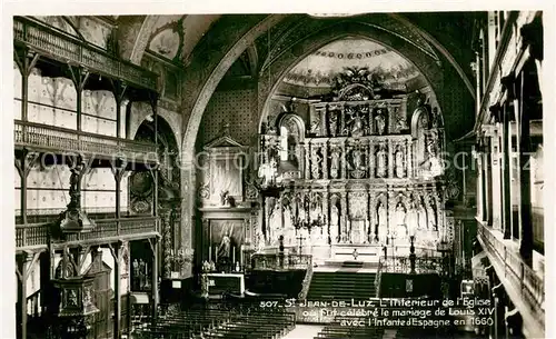 AK / Ansichtskarte Saint Jean de Luz Interieur de l eglise Saint Jean de Luz