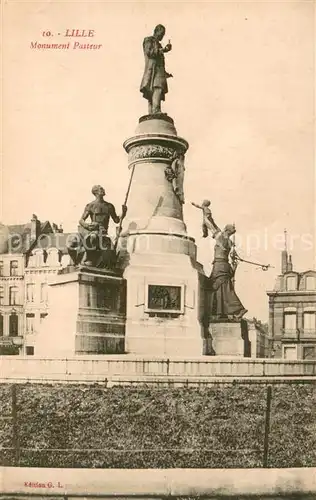 AK / Ansichtskarte Lille_Nord Monument Pasteur Statue Lille_Nord