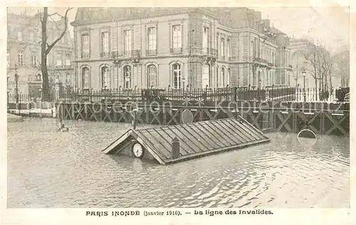 AK / Ansichtskarte Paris_75 inonde Janvier 1910 La ligne ds invalides ueberschwemmung 