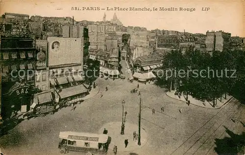 AK / Ansichtskarte Paris_75 Place Blanche et Moulin Rouge 