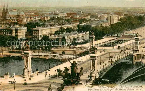 AK / Ansichtskarte Paris_75 Pont Alexandre vue prise du Grand Palais 