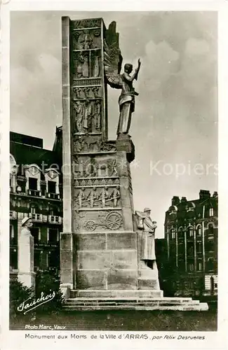 AK / Ansichtskarte Arras_Pas de Calais_62 Monument aux Morts Kriegerdenkmal 