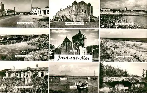 AK / Ansichtskarte Jard sur Mer Vues d ensemble Abbaye Plage Cote Musee Port Jard sur Mer
