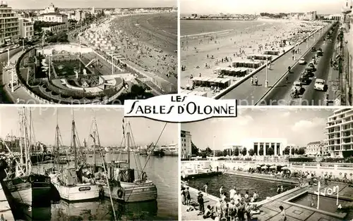 AK / Ansichtskarte Les_Sables d_Olonne Remblai Plage Port Casino et Piscine Les_Sables d_Olonne