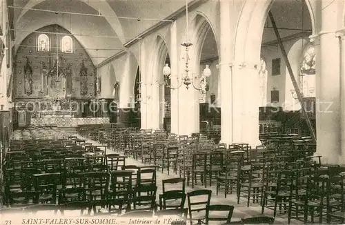 AK / Ansichtskarte Saint Valery sur Somme Interieur de l eglise Saint Valery sur Somme