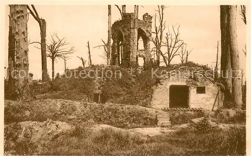 AK / Ansichtskarte Ypern_Ypres_Ieper Poste d Observation dans les ruines du chateau Grande Guerre 1914 18 