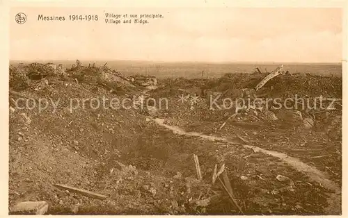 AK / Ansichtskarte Messines_Belgium Village et vue principale Ruines Grande Guerre Truemmer 1. Weltkrieg 