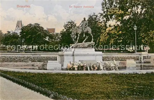 AK / Ansichtskarte Bruxelles_Bruessel Le Square Ambiorix Monument Bruxelles_Bruessel