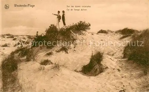 AK / Ansichtskarte Westende Plage sur les dunes escarpees Westende
