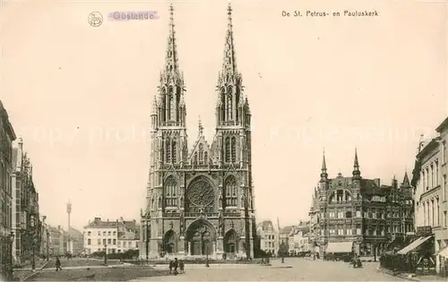 AK / Ansichtskarte Oostende_Ostende De Sint Petrus  en Pauluskerk Feldpost 