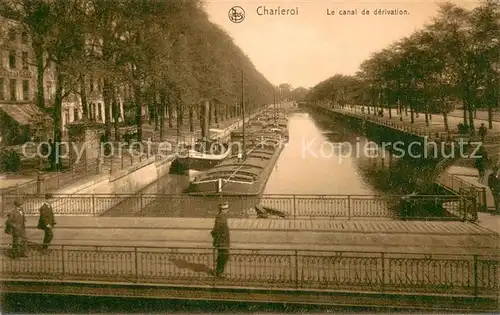 AK / Ansichtskarte Charleroi_Wallonie Canal de derivation Bateaux 