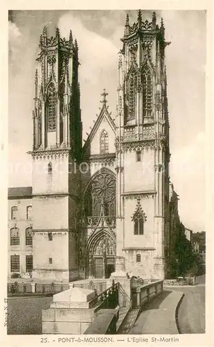 AK / Ansichtskarte Pont a Mousson Eglise Saint Martin Kirche Pont a Mousson