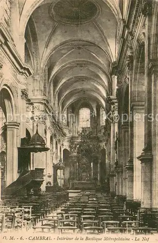 AK / Ansichtskarte Cambrai_59 Interieur de la Basilique Metropolitaine 
