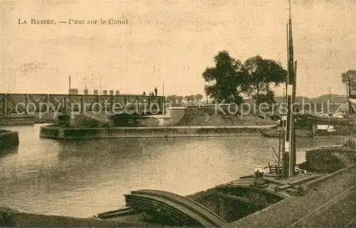 AK / Ansichtskarte La_Bassee_59 Pont sur le canal 