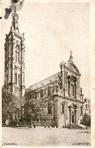 AK / Ansichtskarte Cambrai_59 La cathedrale Soldatenbrief Stempel 