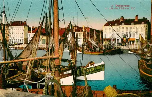 AK / Ansichtskarte Dunkerque_Duenkirchen La cale des pecheurs Barques de peche 